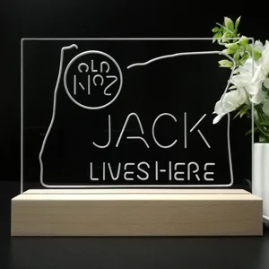 Jack Daniel's Jack Lives Here Oregon LED Desk Light