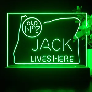 Jack Daniel's Jack Lives Here Oregon LED Desk Light