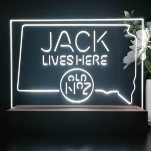 Jack Daniel's Jack Lives Here South Dakota LED Desk Light
