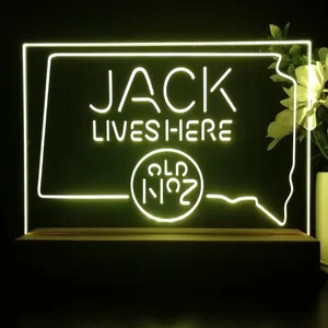 Jack Daniel's Jack Lives Here South Dakota LED Desk Light