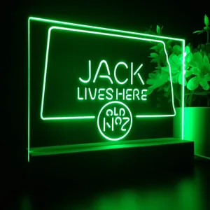 Jack Daniel's Jack Lives Here South Dakota LED Desk Light
