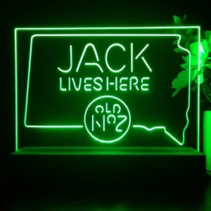 Jack Daniel's Jack Lives Here South Dakota LED Desk Light