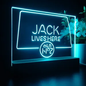 Jack Daniel's Jack Lives Here South Dakota LED Desk Light