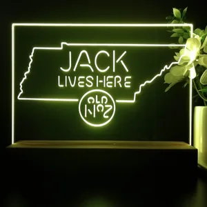Jack Daniel's Jack Lives Here Tennessee LED Desk Light