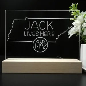 Jack Daniel's Jack Lives Here Tennessee LED Desk Light