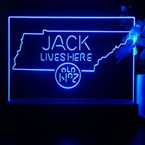 Jack Daniel's Jack Lives Here Tennessee LED Desk Light