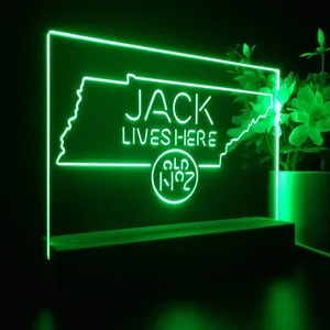 Jack Daniel's Jack Lives Here Tennessee LED Desk Light