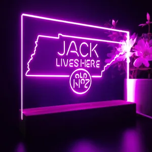 Jack Daniel's Jack Lives Here Tennessee LED Desk Light