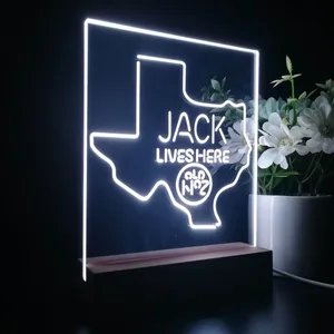 Jack Daniel's Jack Lives Here Texas LED Desk Light