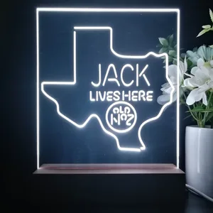 Jack Daniel's Jack Lives Here Texas LED Desk Light
