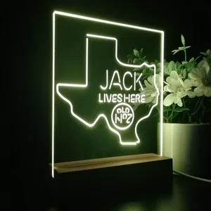 Jack Daniel's Jack Lives Here Texas LED Desk Light