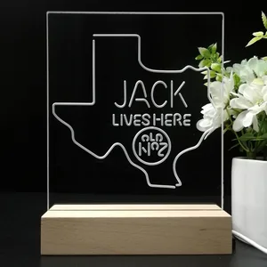 Jack Daniel's Jack Lives Here Texas LED Desk Light