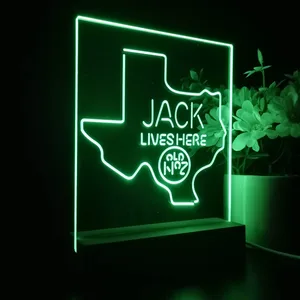 Jack Daniel's Jack Lives Here Texas LED Desk Light