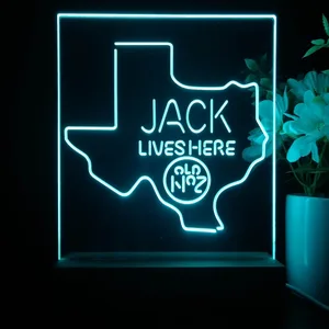 Jack Daniel's Jack Lives Here Texas LED Desk Light