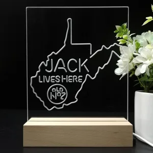 Jack Daniel's Jack Lives Here West Virginia LED Desk Light