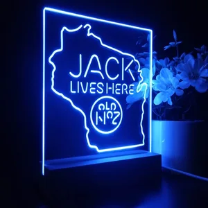 Jack Daniel's Jack Lives Here Wisconsin LED Desk Light