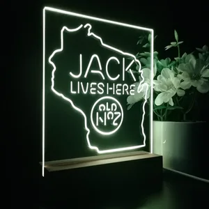 Jack Daniel's Jack Lives Here Wisconsin LED Desk Light