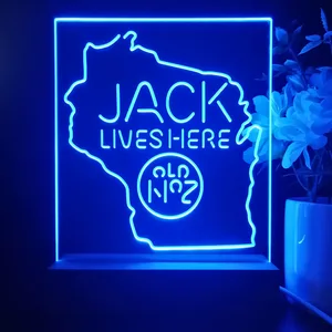 Jack Daniel's Jack Lives Here Wisconsin LED Desk Light