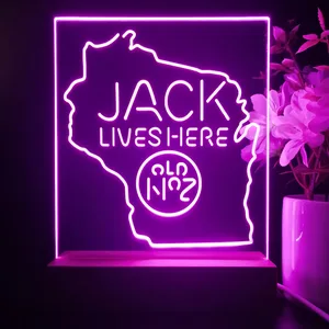 Jack Daniel's Jack Lives Here Wisconsin LED Desk Light