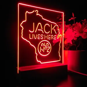 Jack Daniel's Jack Lives Here Wisconsin LED Desk Light
