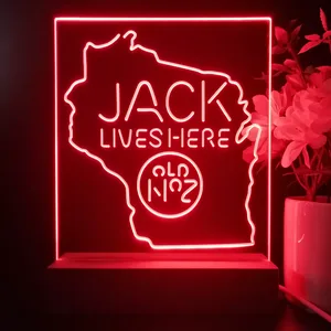 Jack Daniel's Jack Lives Here Wisconsin LED Desk Light