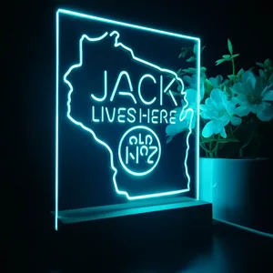 Jack Daniel's Jack Lives Here Wisconsin LED Desk Light