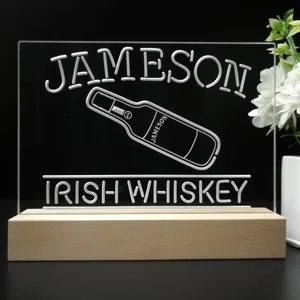 Jameson Irish Whiskey Bottle LED Desk Light