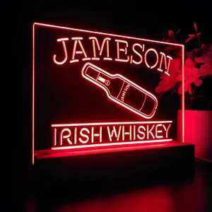 Jameson Irish Whiskey Bottle LED Desk Light