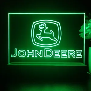 John Deere Logo 2 LED Desk Light