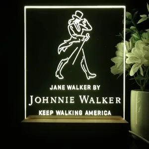 Johnnie Walker Jane Walker Keep Walking America LED Desk Light