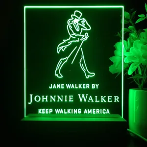 Johnnie Walker Jane Walker Keep Walking America LED Desk Light