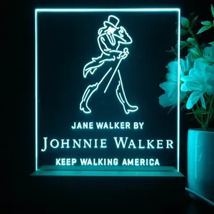 Johnnie Walker Jane Walker Keep Walking America LED Desk Light