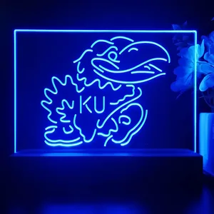 Kansas Jayhawks KU Logo LED Desk Light
