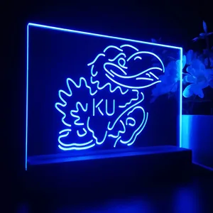 Kansas Jayhawks KU Logo LED Desk Light