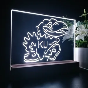 Kansas Jayhawks KU Logo LED Desk Light