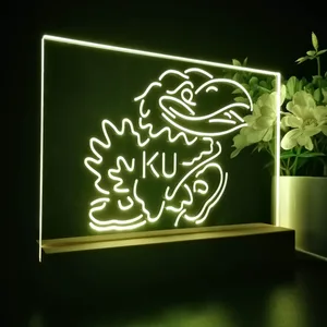 Kansas Jayhawks KU Logo LED Desk Light