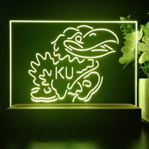 Kansas Jayhawks KU Logo LED Desk Light