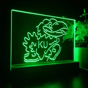 Kansas Jayhawks KU Logo LED Desk Light