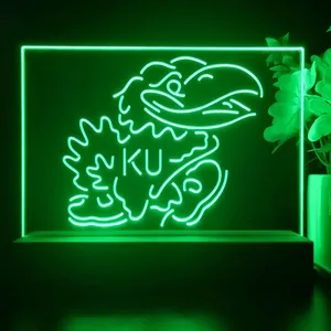 Kansas Jayhawks KU Logo LED Desk Light