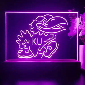 Kansas Jayhawks KU Logo LED Desk Light