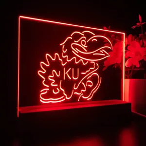 Kansas Jayhawks KU Logo LED Desk Light