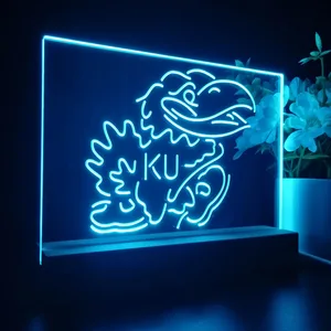 Kansas Jayhawks KU Logo LED Desk Light