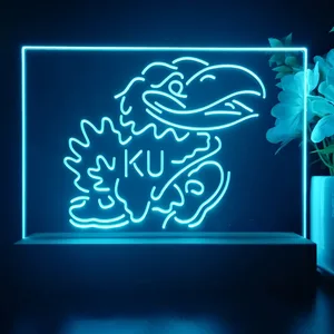Kansas Jayhawks KU Logo LED Desk Light