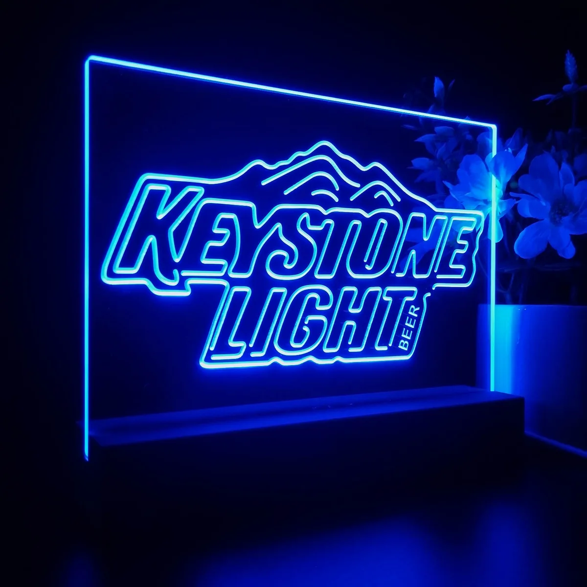 Keystone Light Mountain Logo LED Desk Light