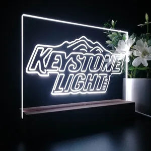 Keystone Light Mountain Logo LED Desk Light