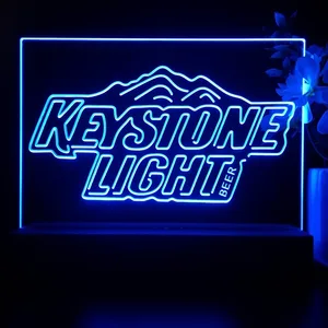 Keystone Light Mountain Logo LED Desk Light