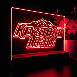Keystone Light Mountain Logo LED Desk Light