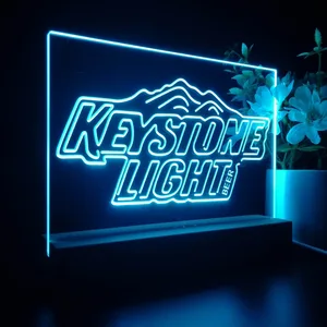 Keystone Light Mountain Logo LED Desk Light