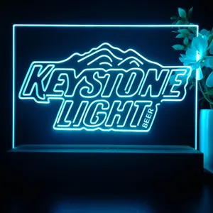 Keystone Light Mountain Logo LED Desk Light