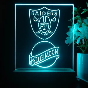 Las Vegas Raiders Blue Moon LED Desk Light